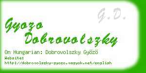 gyozo dobrovolszky business card