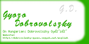 gyozo dobrovolszky business card